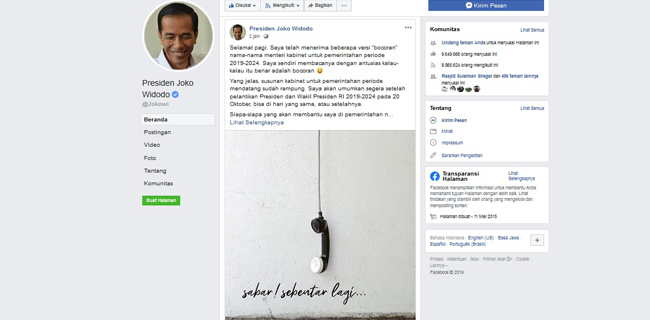 Jokowi Kasih Kode, Calon Menteri Siap-siap Angkat Telepon