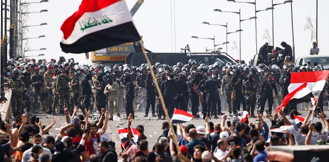 Polisi Irak Represif Tangani Demo, Korban Tewas Bertambah Jadi 190 Orang