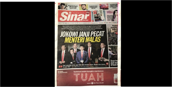 Ancam Pecat Menteri Malas, Jokowi Jadi Headline Di Malaysia