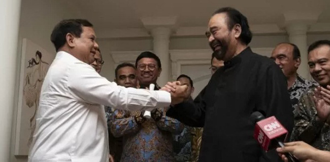 Pernah Bersama Di Golkar, Prabowo-Surya Paloh Akan Mudah Cair Jika Gabung Pemerintah