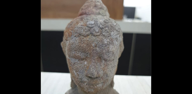 Patung Buddha Masa Kerajaan Sriwijaya Ditemukan Di Lokasi Parkiran
