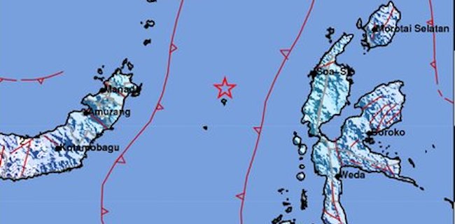 Gempa 5,4 SR Guncang Maluku Utara, Tidak Berpotensi Tsunami