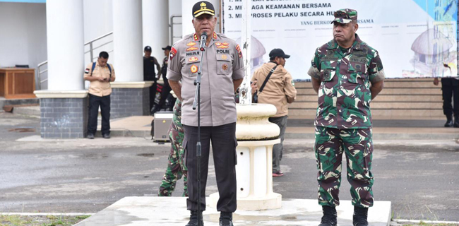 Pulihkan Keamanan, Polda Papua Gelar Pasukan Gabungan Di Wamena