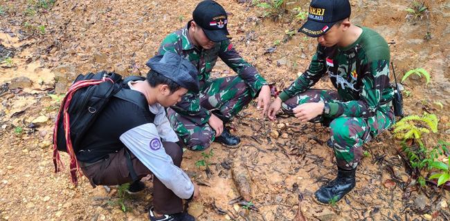 Sebuah Granat Ditemukan Sudah Berkarat, Diduga Bekas Konfrontasi Indonesia-Malaysia