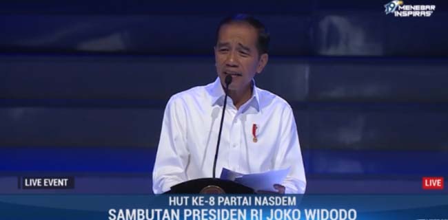 Di Kongres Nasdem, Jokowi: Saya Cemburu Surya Paloh Berpelukan Dengan Sohibul Iman