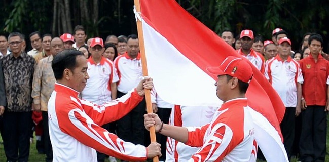Lepas Kepergian Atlet SEA Games 2019, Jokowi Berharap Indonesia Ada Di 2 Besar
