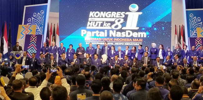 Surya Paloh Terpilih Lagi, Ini Formasi Lengkap DPP Nasdem 2019-2024