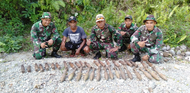 TNI Amankan 36 Butir Munisi, Mortir Dan Roket Di Negeri Kaitetu