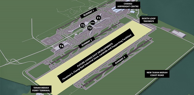 Bangun Megaproyek, Bandara Changi Hanya Operasikan Dua Landasan Pacu
