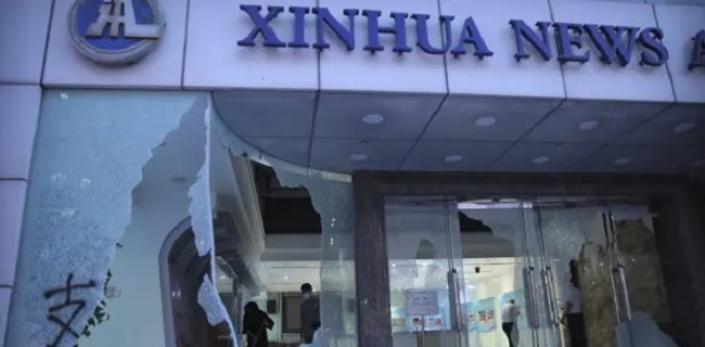 Media China Cibir Perusakan Kantor Berita Xinhua Di Hong Kong