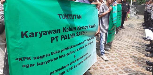 Gaji Belum Dibayar, Ratusan Karyawan Palma Satu Kembali Geruduk KPK