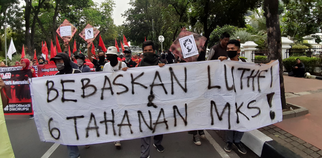 Anak STM Ikut Demo Hari HAM, Tuntut Luthfi Dibebaskan