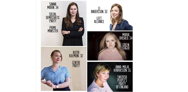 Wanita-Wanita Muda Pimpin Koalisi Pemerintah Finlandia