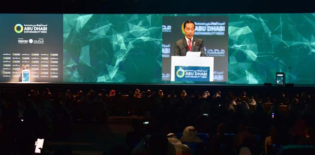 Di Abu Dhabi, Jokowi Paparkan Potensi Indonesia Sebagai Pemain Utama Energi Terbarukan Dunia