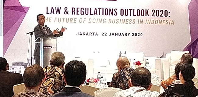 Dukung Omnibus Law, Mahfud MD: Sekarang Di Indonesia Itu Banyak Industri Hukum