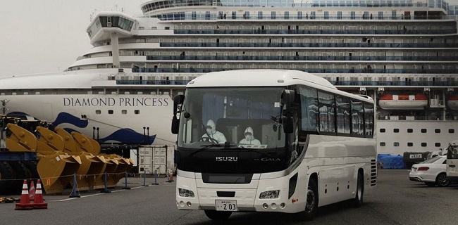 Selesai Masa Karantina, Penumpang Kapal Diamond Princess Diizinkan Ke Daratan