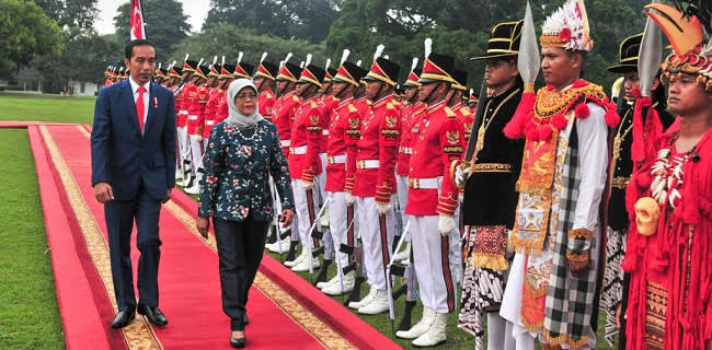Terima Halimah Di Istana Bogor, Jokowi Ingin Eratkan Hubungan Dengan Singapura