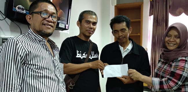 JMSI Riau Bantu Anak Wartawan Senior Yang Derita Pembengkakan Kelenjar Getah Bening