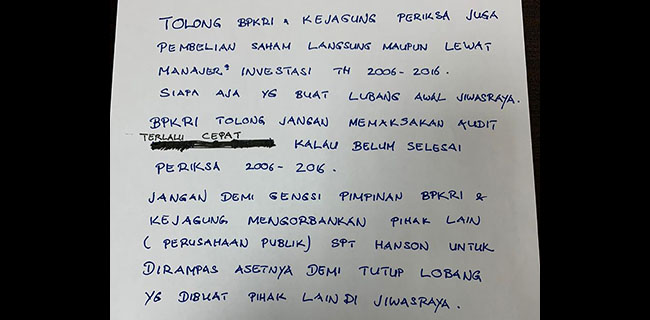 Merasa Dikorbankan, Tersangka Jiwasraya Benny Tjokro Tulis Surat Dari Tahanan