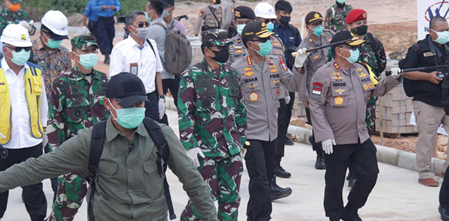 Bersama Kapolri Tinjau Pembangunan RS Covid-19 Di Pulau Galang, Panglima TNI: Progres Sudah 78 Persen