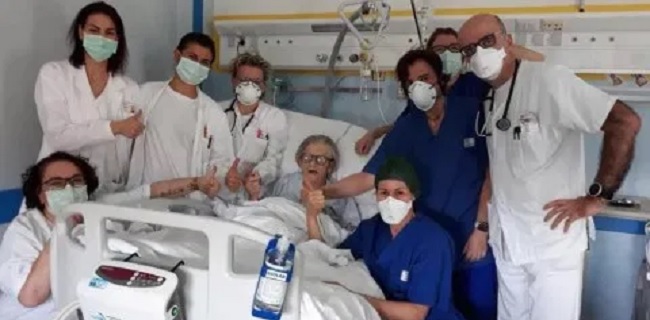 Nenek 95 Tahun Ini Jadi Wanita Tertua Yang Sembuh Dari Virus Corona Di Italia