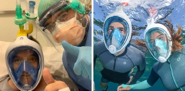 Respirator Kurang, Para Dokter Di Eropa Gunakan Masker Snorkeling Untuk Pasien Corona