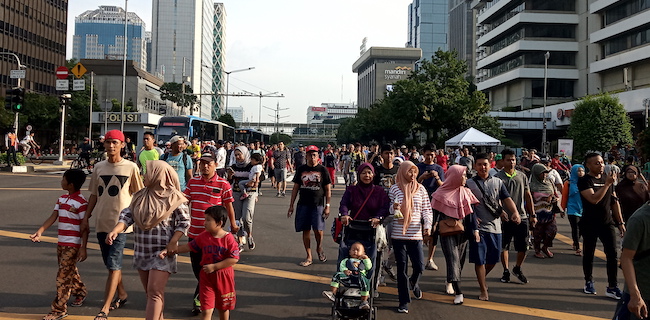 CFD Di Jakarta Tetap Ramai Pasca Pengumuman 4 Kasus Corona