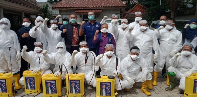 Tekan Risiko Penularan Covid-19, NasDem DKI Kerahkan Relawan Semprot  Disinfektan