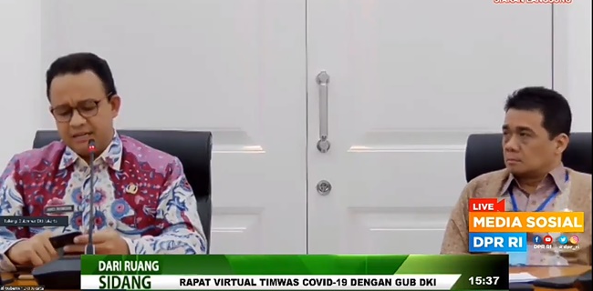 Riza Patria Sudah Temani Gubernur Anies Rapat Bareng Timwas Covid-19