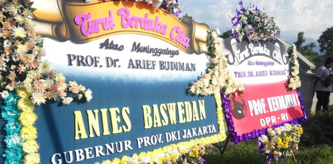 Pemakaman Arief Budiman Banjir Karangan Bunga Tokoh Nasional, Termasuk Anies Baswedan