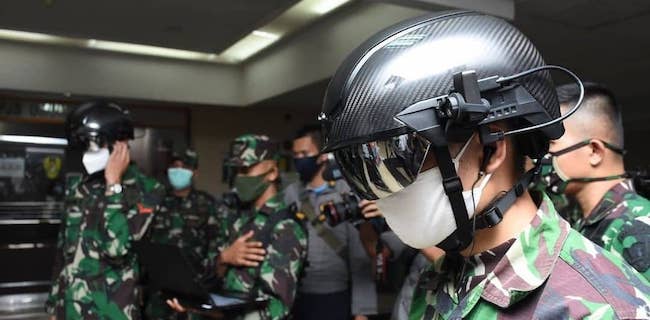 Helm Canggih Prajurit TNI AD Bisa Deteksi Suhu Tubuh Dari Jauh