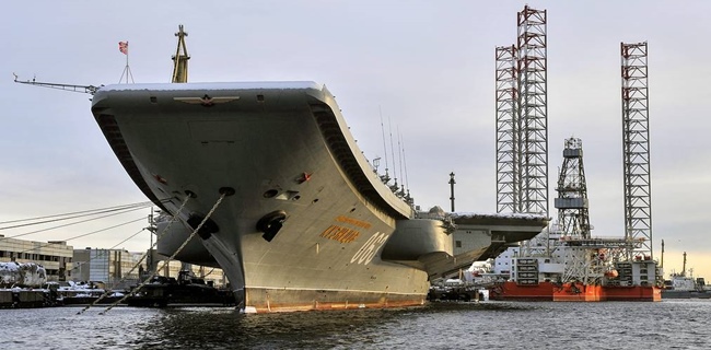 Kapal Induk Andalan Rusia Admiral Kuznetsov Sedang Dalam Perbaikan Dan Cat Ulang, Siap Uji Coba Pada 2022