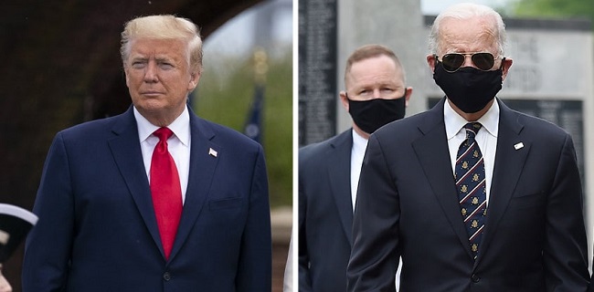Sindir Trump, Joe Biden Ubah Foto Profil Twitter Dengan Mengenakan Masker