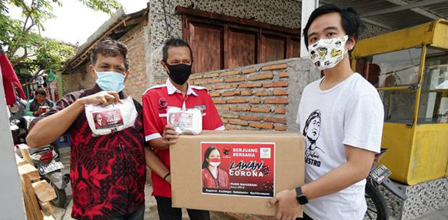 Putra Jokowi Dapat Amanah Salurkan Bantuan Masker Dari Puan Maharani