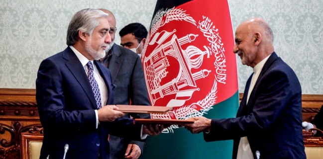 Menuju Afganistan Yang Damai, Presiden Ashraf Ghani Dan Abdullah Abdullah Sepakati Perjanjian Pembagian Kekuasaan