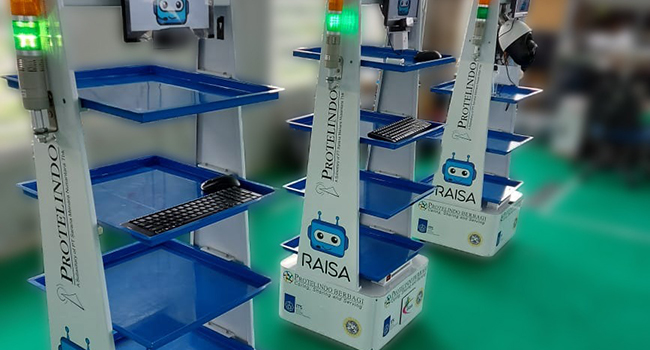 Kolaborasi Dengan ITS, Protelindo Berbagi Donasikan Robot RAISA