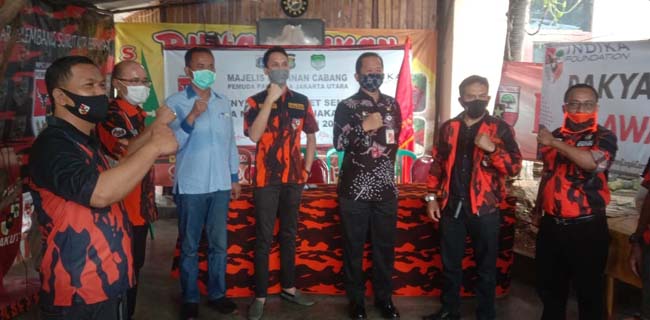 Bantu Warga Terdampak Covid-19, Pemuda Pancasila Jakarta Utara Berikan Paket Sembako