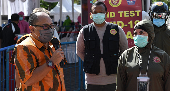 Ormas Di Surabaya Apresiasi Rapid Test Massal Maraton BIN