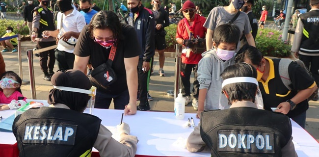 Rayakan HUT Bhayangkara, Polri Gelar <i>Rapid Test</i> Di CFD Jakarta