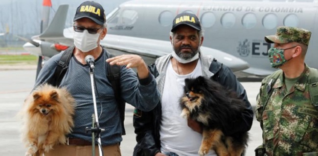 Tiga Bulan Diculik Pemberontak, Dua WNA Dan Anjing Peliharaan Diselamatkan Militer Kolombia