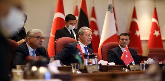 Menhan Turki Lakukan Pertemuan Trilateral Bersama Menteri Dalam Negeri Libya Dan Malta
