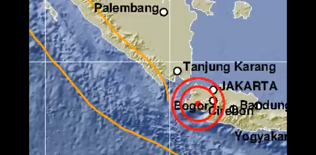 Pusat Gempa Yang Terasa Di Jakarta Hingga Bogor Ada Di Barat Daya Rangkasbitung