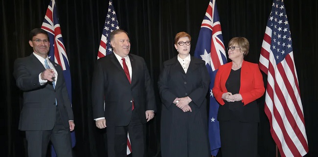 Bersatu Lawan China, Menlu Dan Menhan AS-Australia Bertemu