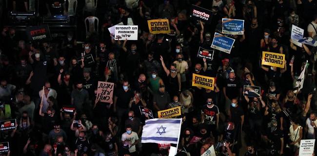 Pemerintah Dianggap Gagal Tangani Covid-19, Ribuan Warga Israel Gelar Aksi Protes