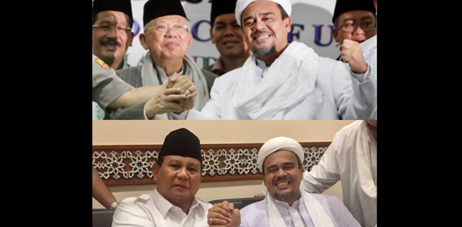 Spanduk Habib Rizieq Dibakar, Bagaimana Perasaan Prabowo Dan Maruf Amin<i>?</i>