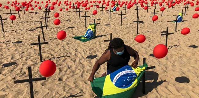 'Flu Ringan' Presiden Bolsonaro Sudah Merenggut 100 Ribu Nyawa Warga Brasil