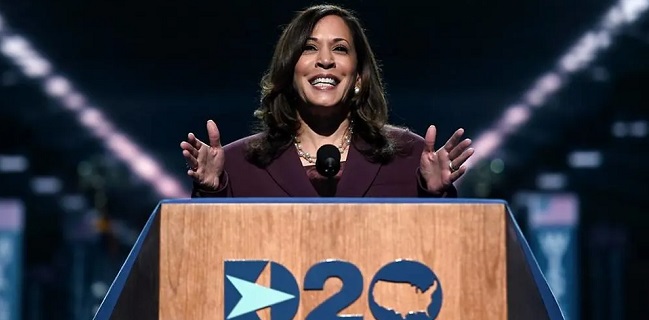 Terima Mandat Partai Demokrat, Kamala Harris Resmi Jadi Cawapres AS 2020