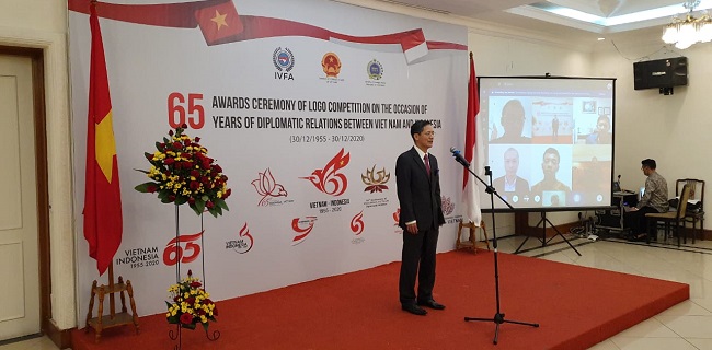 Umumkan Pemenang Logo 65 Tahun Hubungan Diplomatik Vietnam-Indonesia, Kedutaan Gelar Upacara Secara Hybrid