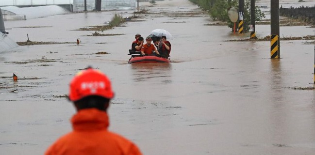 Diterjang Banjir Dan Tanah Longsor, Penanganan Wabah Covid-19 Di Korea Selatan Terganggu