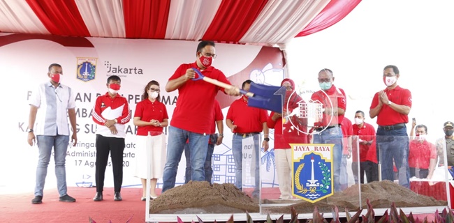 Peletakan Batu Pertama, Anies: Ini Kemerdekaan Warga Kampung Akuarium